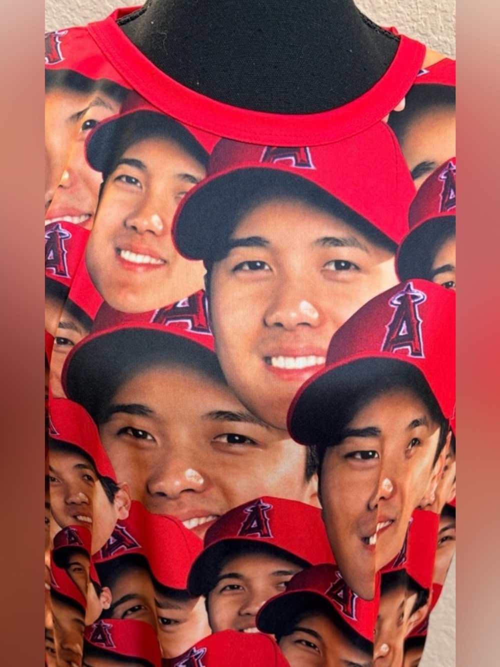 Red All-Over Photo Print Men's Jersey